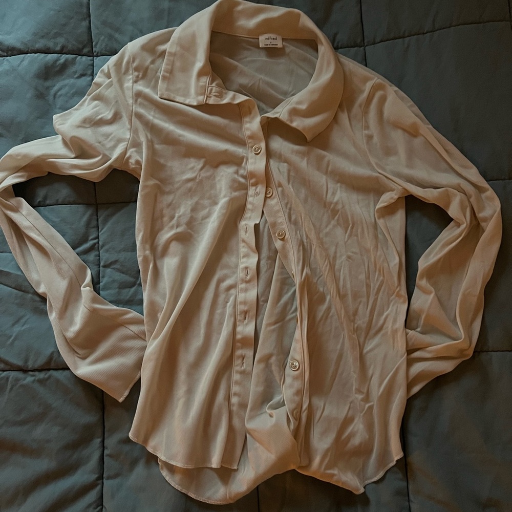 Artizia sheer button down